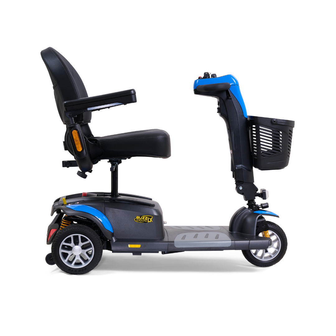 Golden Tech Buzzaround LX - Luxury 3 Wheel Portable Mobility Scooter - Blue right