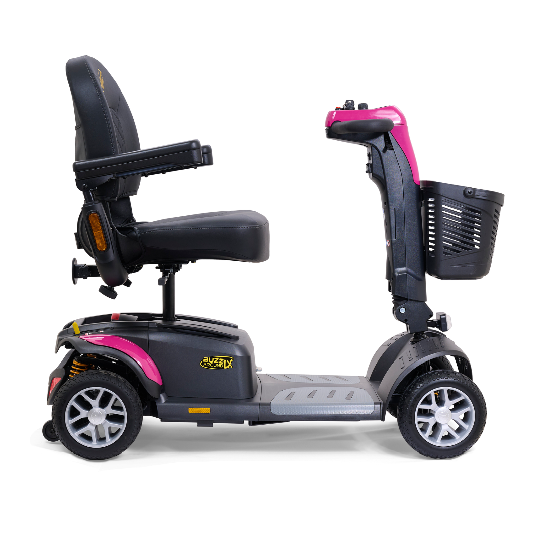 Golden Tech Buzzaround LX Extreme Luxury Full Size Travel Mobility Scooter - 4 Wheel - Pink right