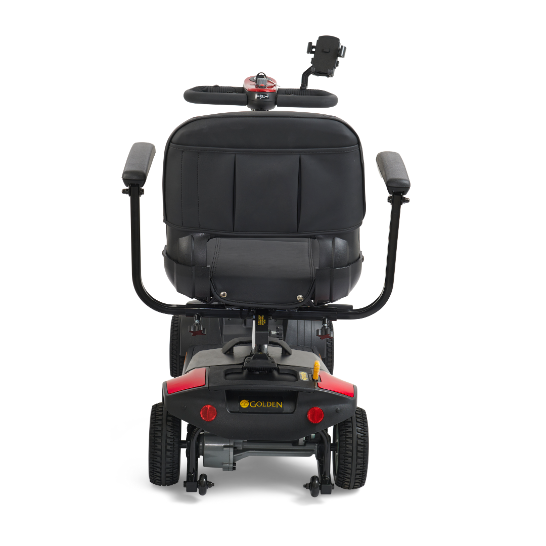 Golden Technologies Buzzaround XL 4-Wheel Long Range Mobility Scooter - Red Rear