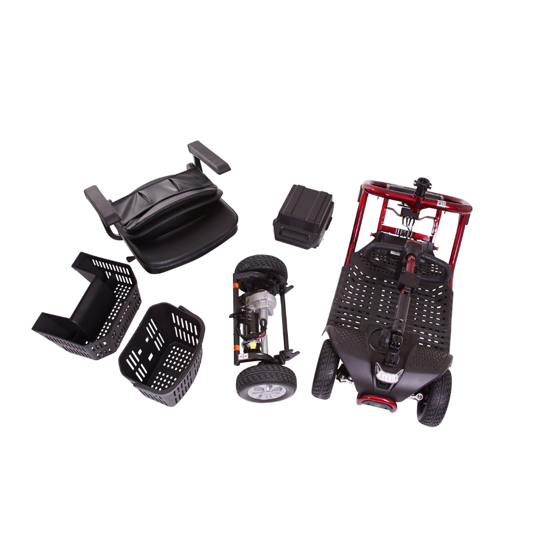 Golden Technologies LiteRider – Lightweight 4 Wheels Travel Scooter - Disassembled