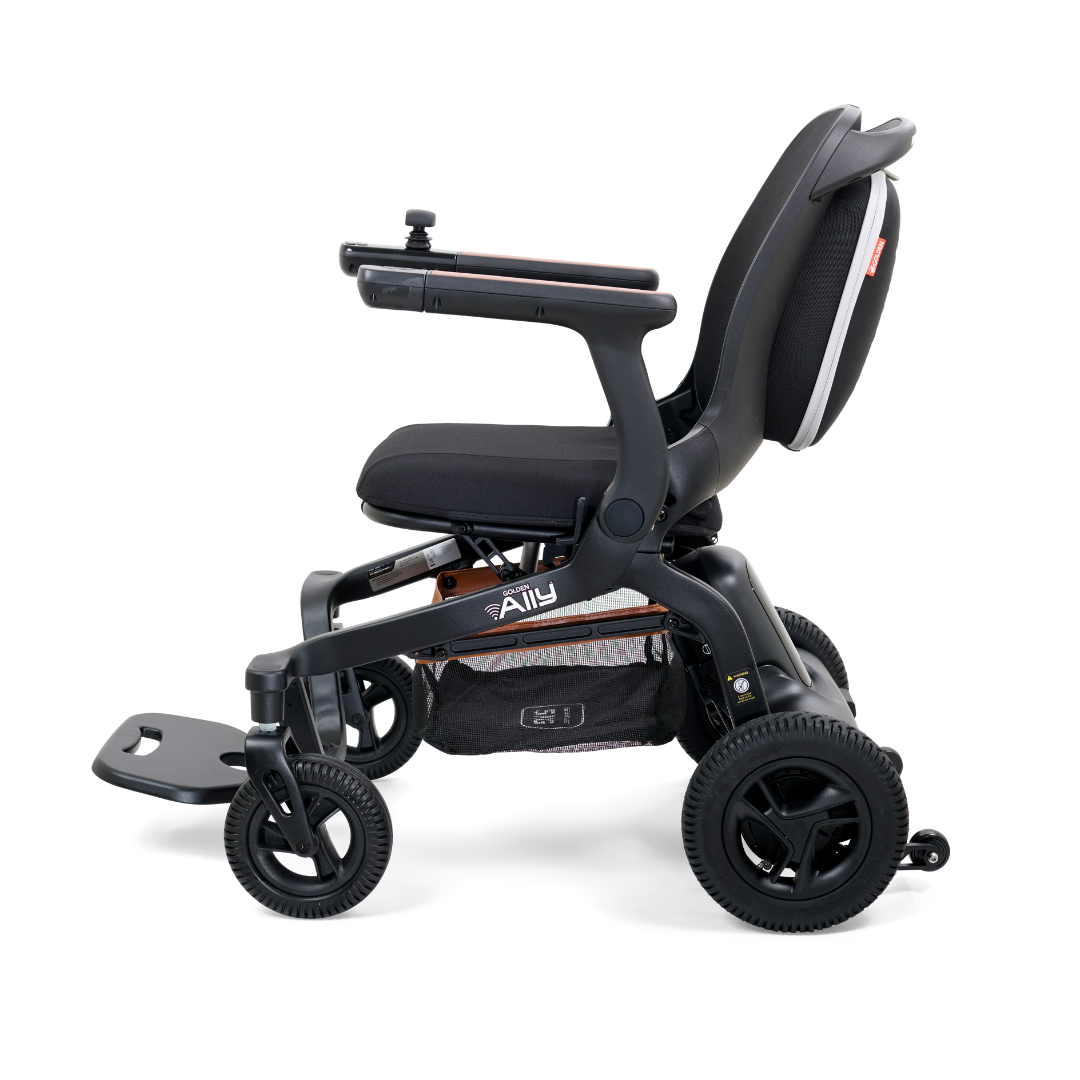 Golden Technologies Ally Lightweight Folding Electric Smart Chair - Black left