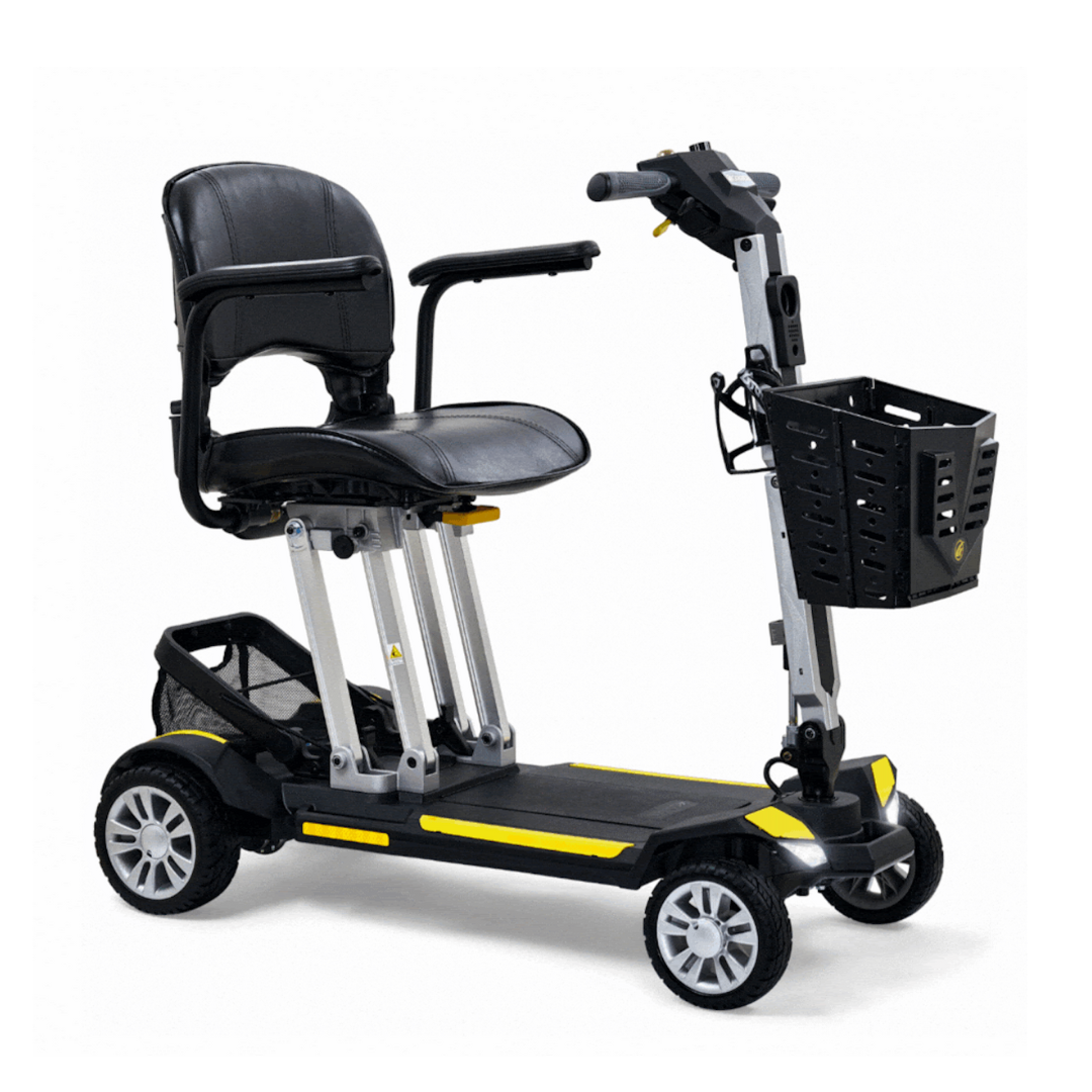 Golden Buzzaround Carry-On Folding Airline Approved Travel Scooter - Yellow