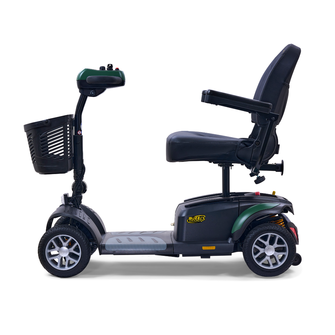 Golden GB148 BuzzAround EX 4-Wheel Long Range Travel Scooter - Army Green left
