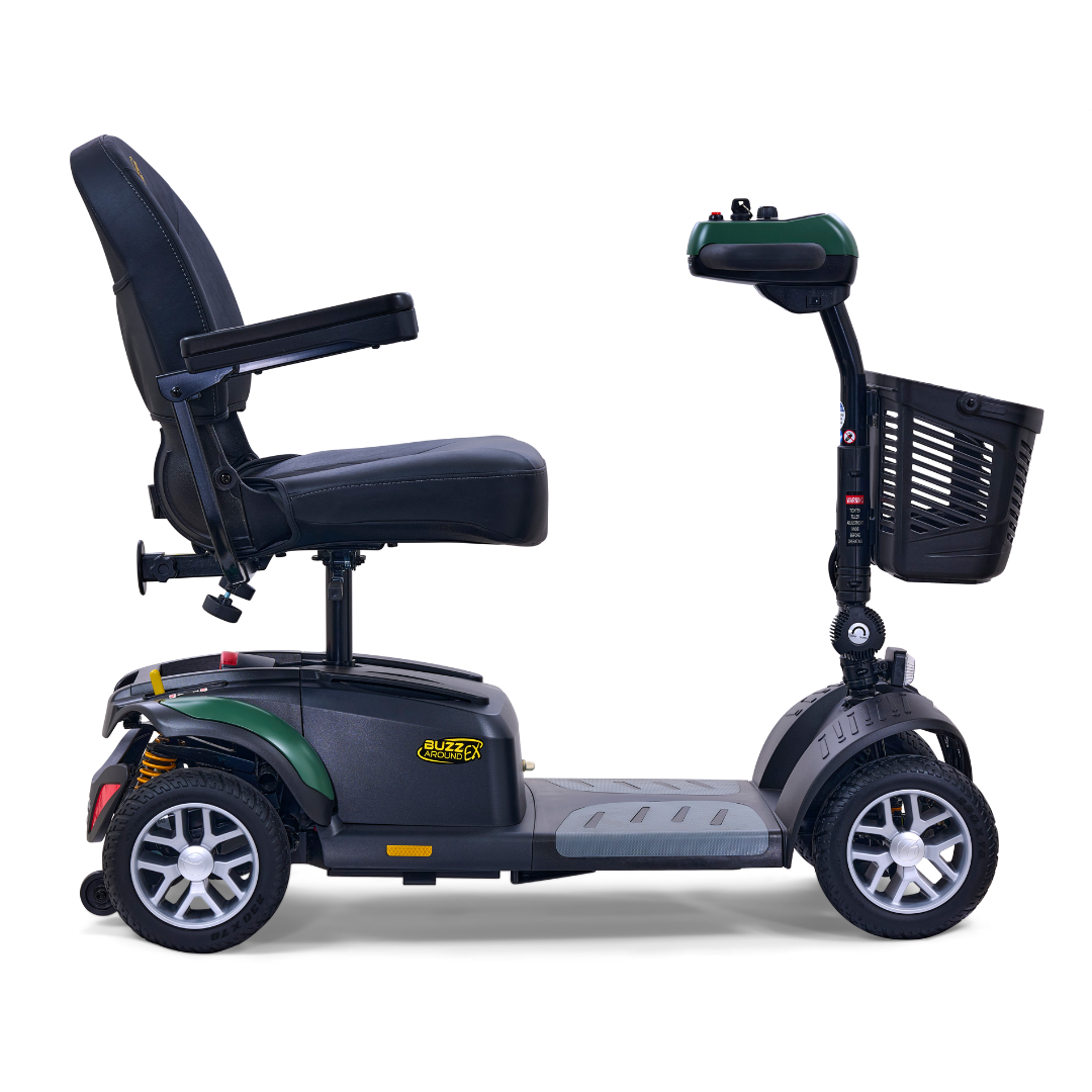 Golden GB148 BuzzAround EX 4-Wheel Long Range Travel Scooter - Army Green right