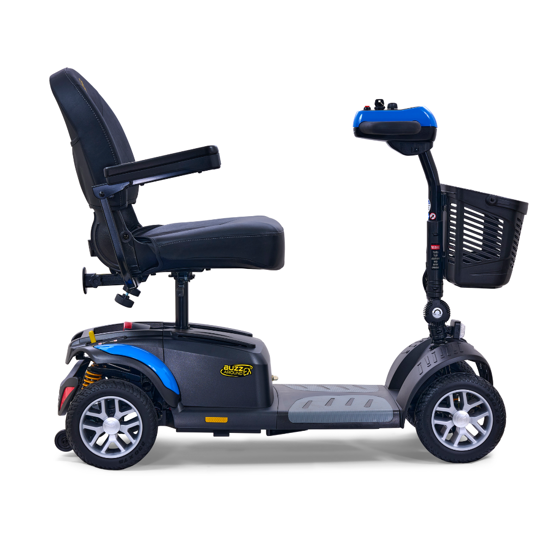 Golden GB148 BuzzAround EX 4-Wheel Long Range Travel Scooter - Blue