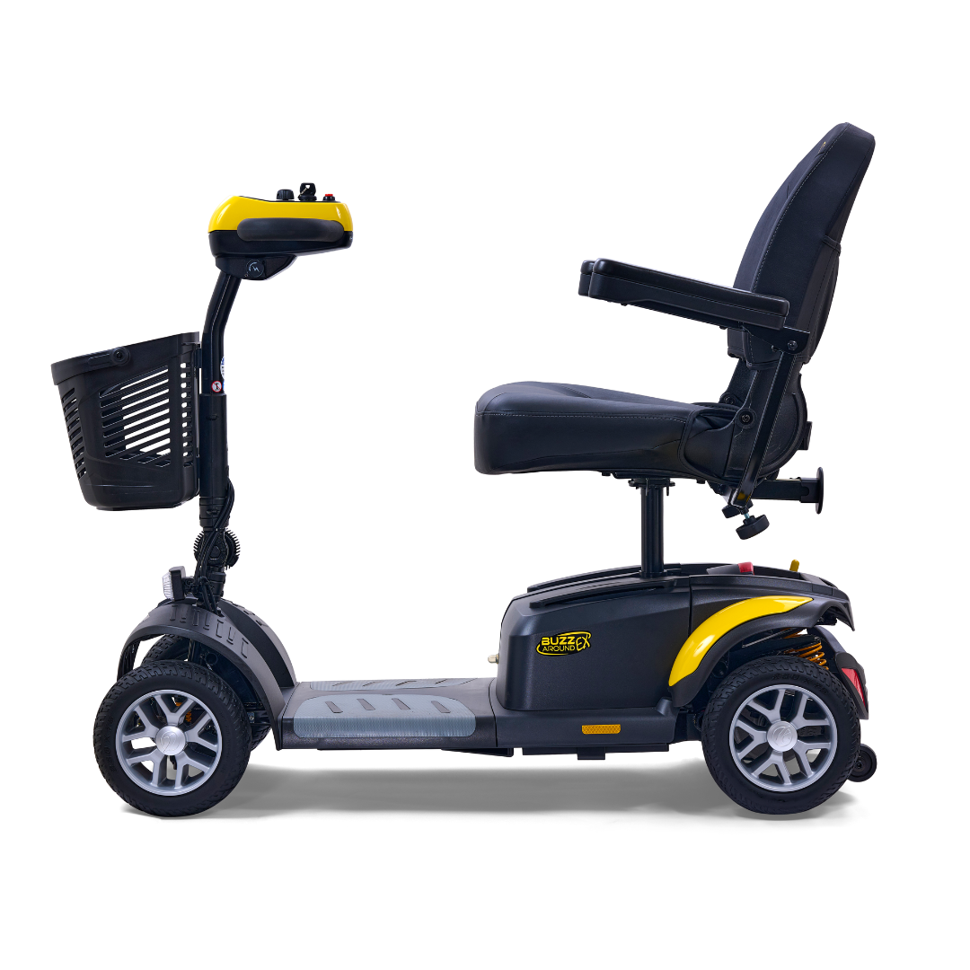 Golden GB148 BuzzAround EX 4-Wheel Long Range Travel Scooter - Canary Yellow left