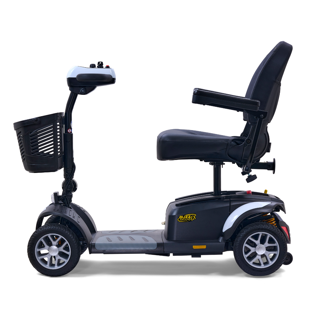Golden GB148 BuzzAround EX 4-Wheel Long Range Travel Scooter - Crisp White left