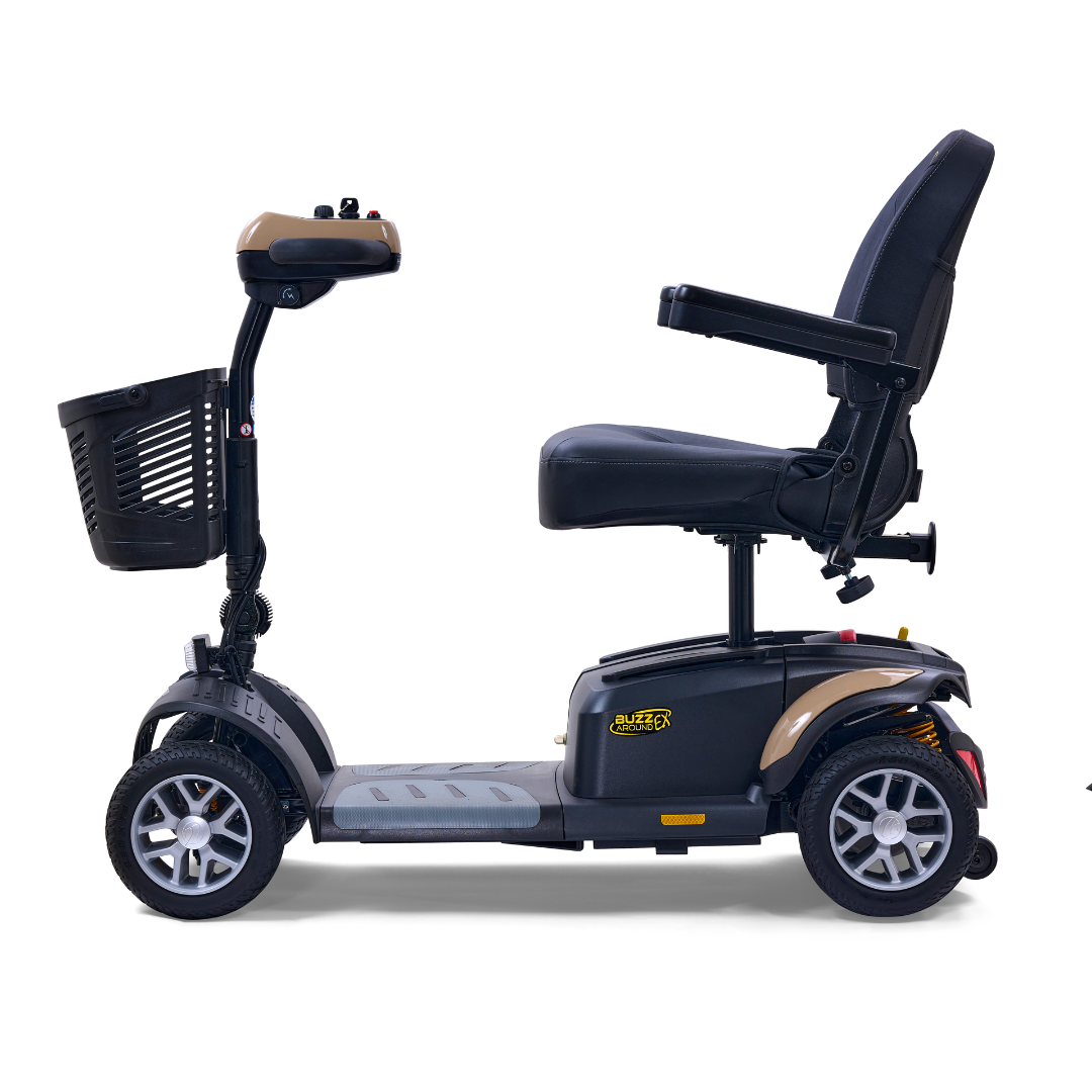 Golden GB148 BuzzAround EX 4-Wheel Long Range Travel Scooter - Desert Tan left
