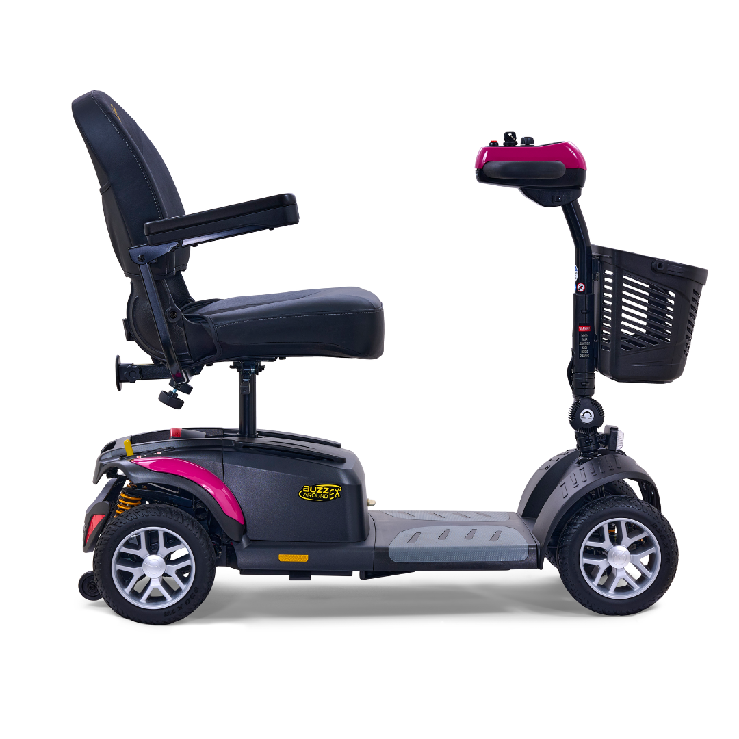 Golden GB148 BuzzAround EX 4-Wheel Long Range Travel Scooter - Orchid Pink