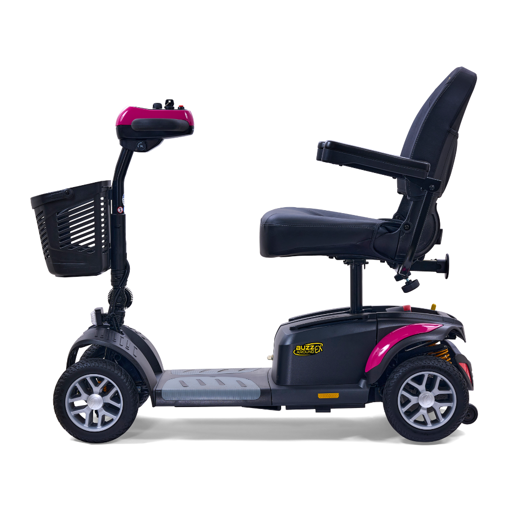 Golden GB148 BuzzAround EX 4-Wheel Long Range Travel Scooter - Orchid Pink left