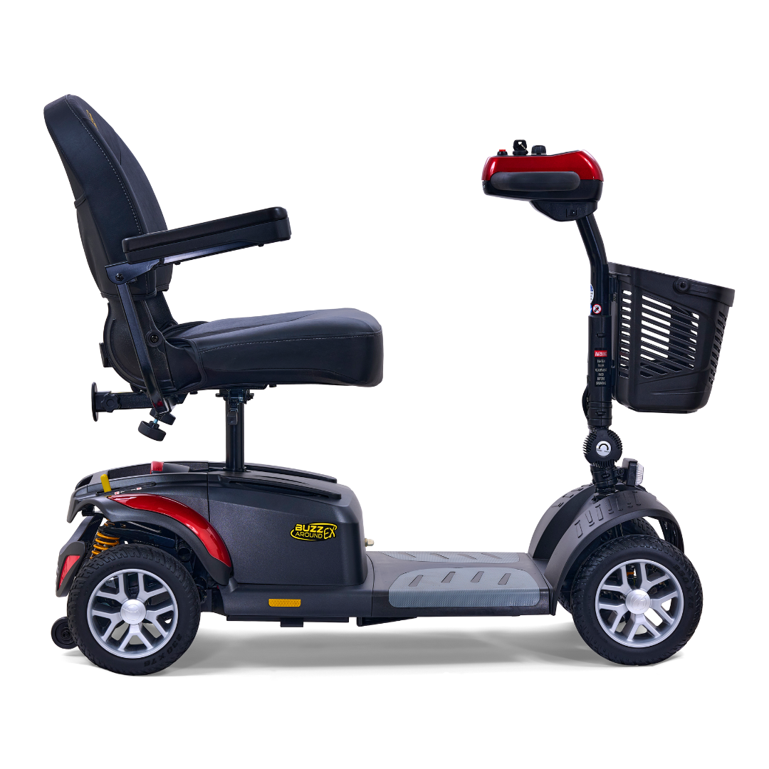 Golden GB148 BuzzAround EX 4-Wheel Long Range Travel Scooter - Red