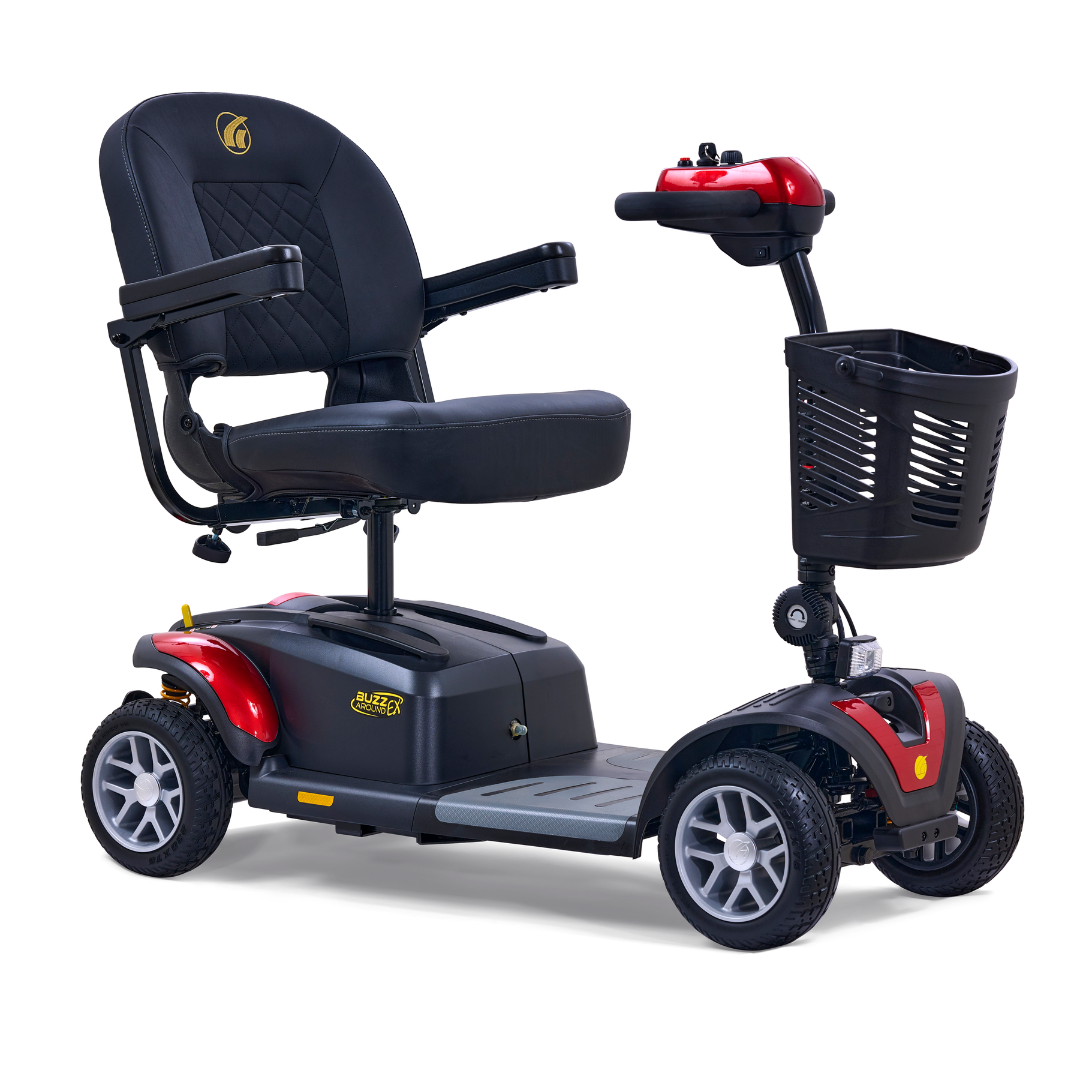 Golden GB148 BuzzAround EX 4-Wheel Long Range Travel Scooter - Red front