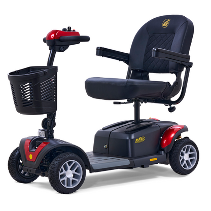 Golden GB148 BuzzAround EX 4-Wheel Long Range Travel Scooter - Red front left