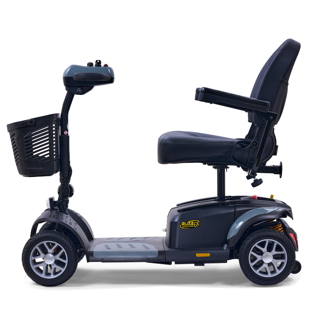 Golden GB148 BuzzAround EX 4-Wheel Long Range Travel Scooter - Stone Grey left