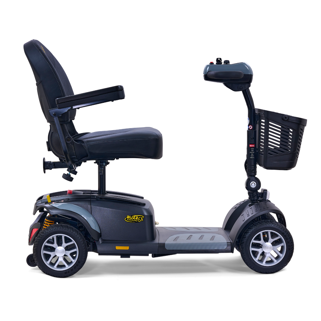 Golden GB148 BuzzAround EX 4-Wheel Long Range Travel Scooter - Stone Grey right