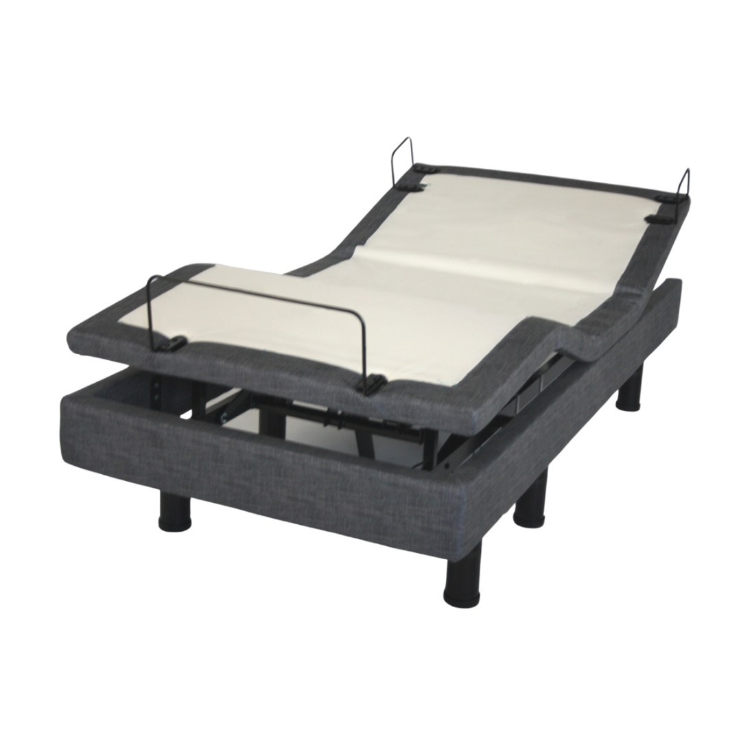 Golden Passport™ Hi Low Adjustable Bed with Dual-Zone Vibrating Massage - Twin XL Bed Frame only leg raised