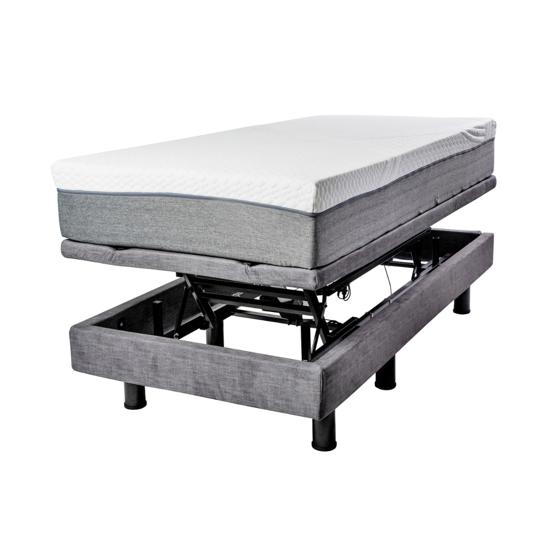 Golden Passport™ Hi Low Adjustable Bed with Dual-Zone Vibrating Massage - Twin XL Bed with Mattress Package