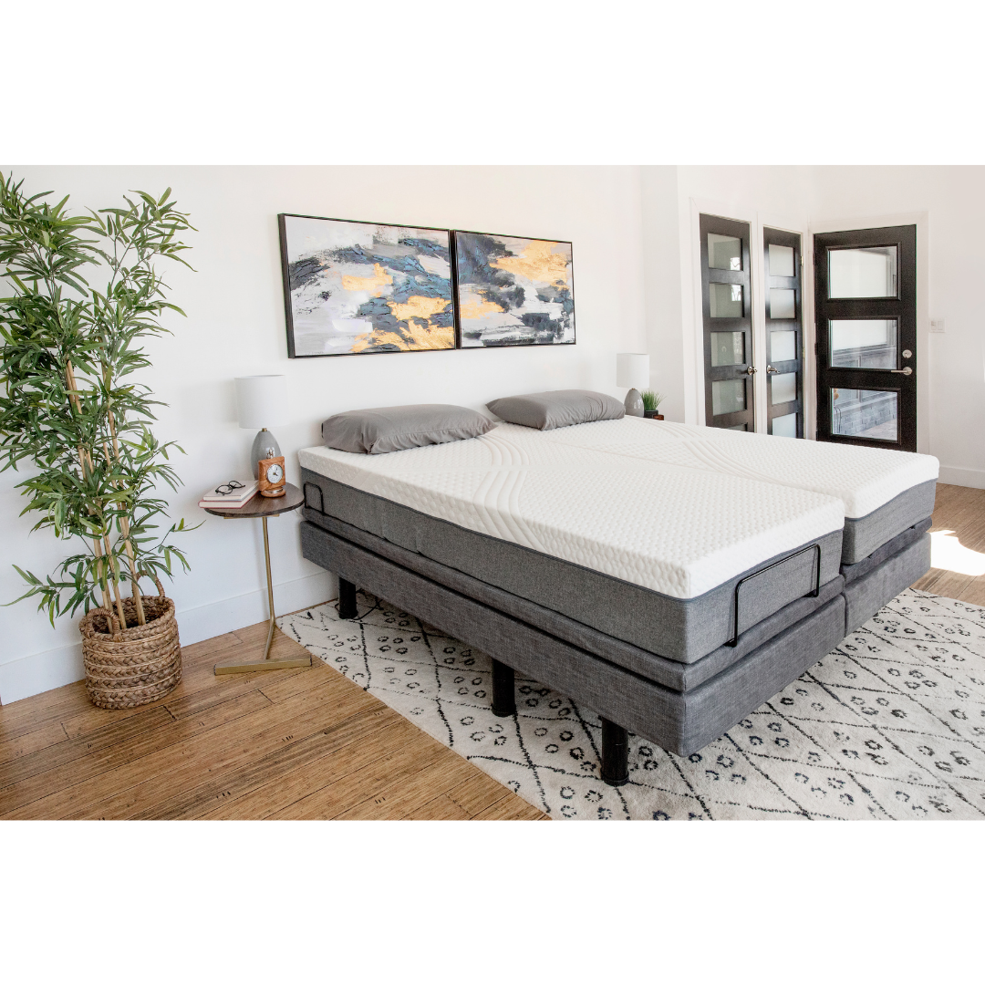 Golden Passport™ Hi Low Adjustable Bed with Dual-Zone Vibrating Massage - Twin XL beds placed beside each other 