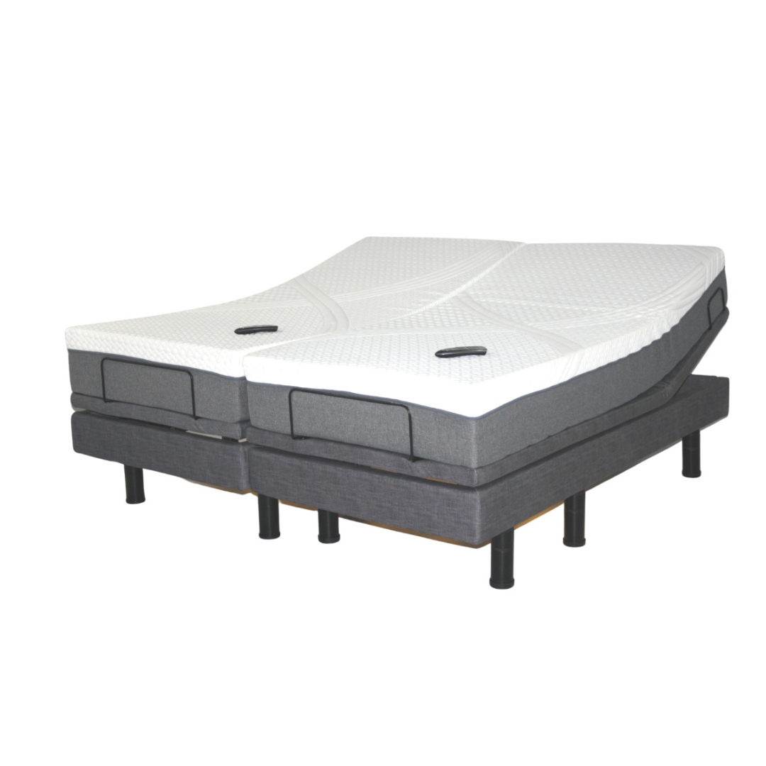 Golden Passport™ Hi Low Adjustable Bed with Dual-Zone Vibrating Massage - Twin XL both head raised