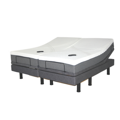 Golden Passport™ Hi Low Adjustable Bed with Dual-Zone Vibrating Massage - Twin XL both head raised