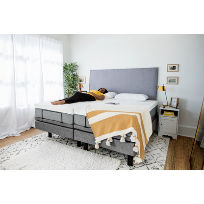 Golden Passport™ Hi Low Adjustable Bed with Dual-Zone Vibrating Massage - with user sleeping