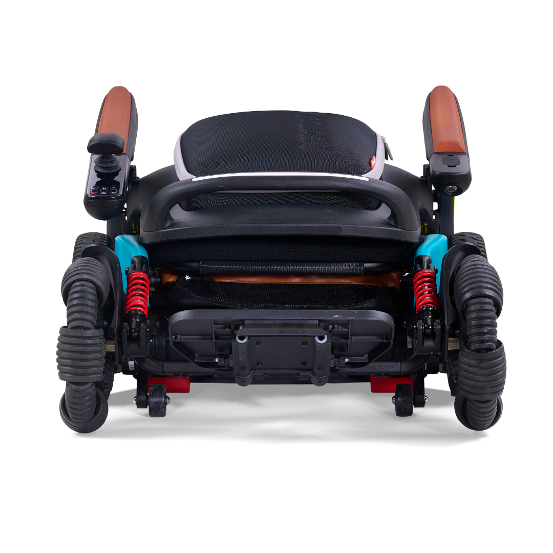 Golden Tech Ally Pro All-Terrain Smart Power Wheelchair - Teal folded