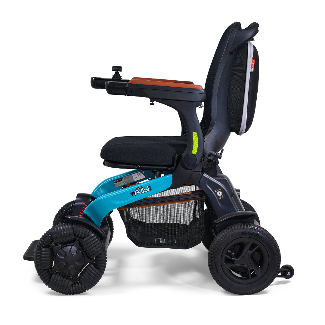 Golden Tech Ally Pro All-Terrain Smart Power Wheelchair - Teal left