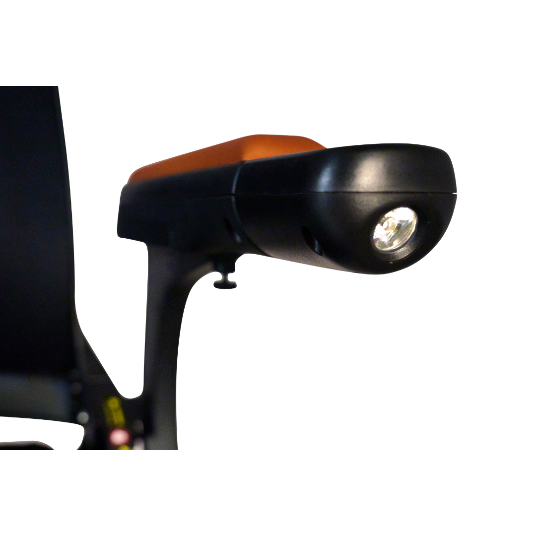 Golden Tech Ally Pro All-Terrain Smart Power Wheelchair - built-in light on armrest