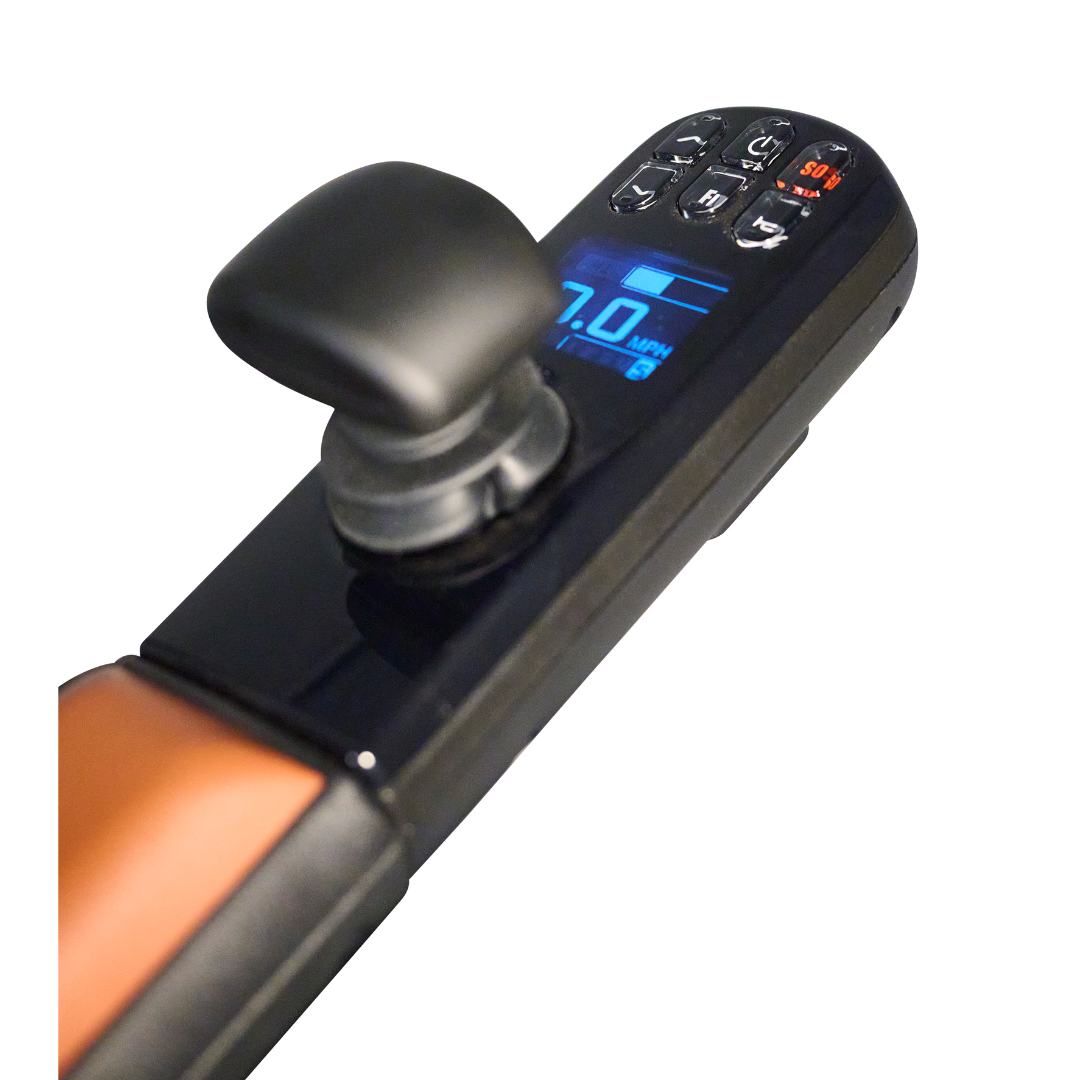 Golden Tech Ally Pro All-Terrain Smart Power Wheelchair - navigation stick and control panel