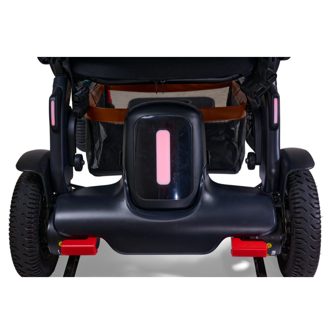Golden Tech Ally Pro All-Terrain Smart Power Wheelchair - rear wheels and Lithium Ion battery