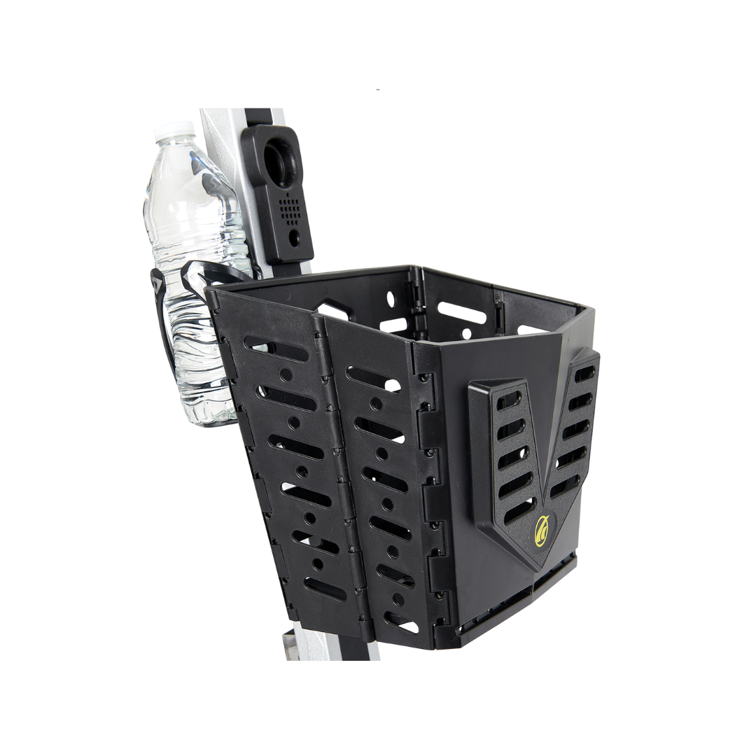 Golden Tech Buzzaround Carry-On Folding Travel Scooter with Travel Battery - Carrying Basket
