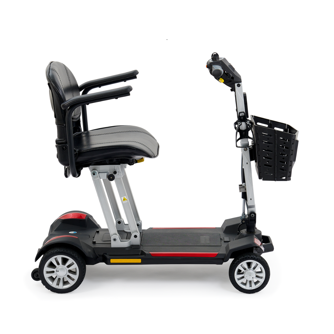 Golden Tech Buzzaround Carry-On Folding Travel Scooter with Travel Battery - Red right