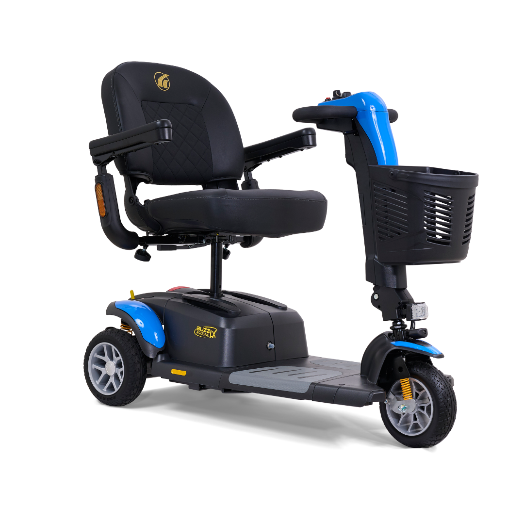 Golden Tech Buzzaround LX - Luxury 3 Wheel Portable Mobility Scooter - Coastal Blue right