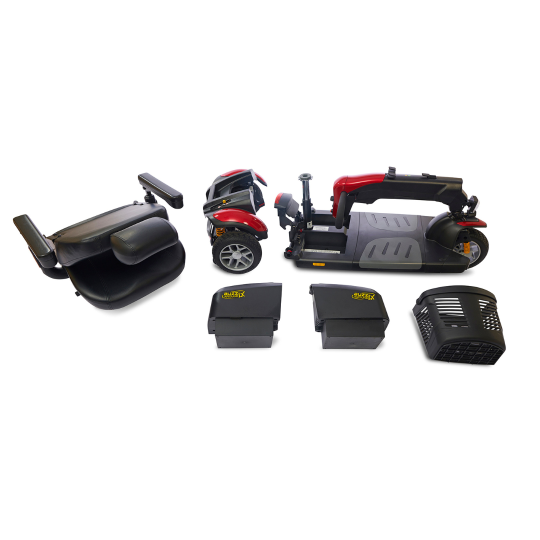 Golden Tech Buzzaround LX - Luxury 3 Wheel Portable Mobility Scooter - Disassembled