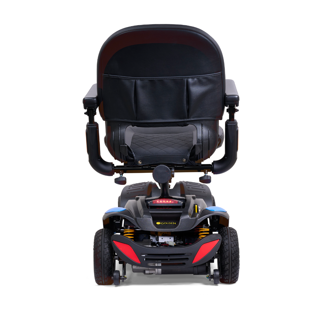 Golden Tech Buzzaround LX Extreme Luxury Full Size Travel Mobility Scooter - 4 Wheel - Blue rear