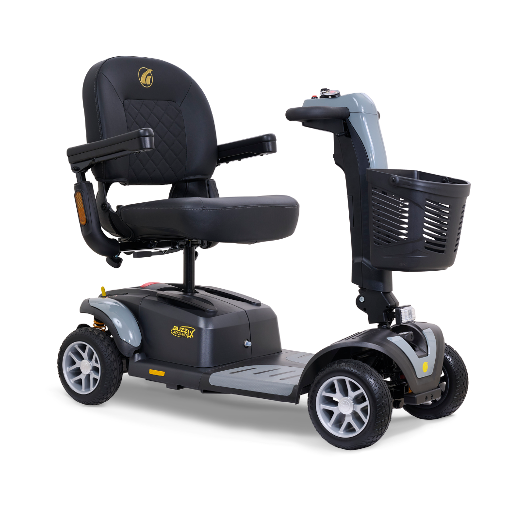 Golden Tech Buzzaround LX Extreme Luxury Full Size Travel Mobility Scooter - 4 Wheel - Gray