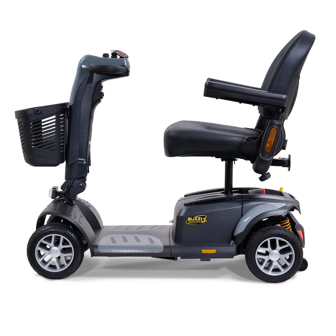 Golden Tech Buzzaround LX Extreme Luxury Full Size Travel Mobility Scooter - 4 Wheel - Gray left