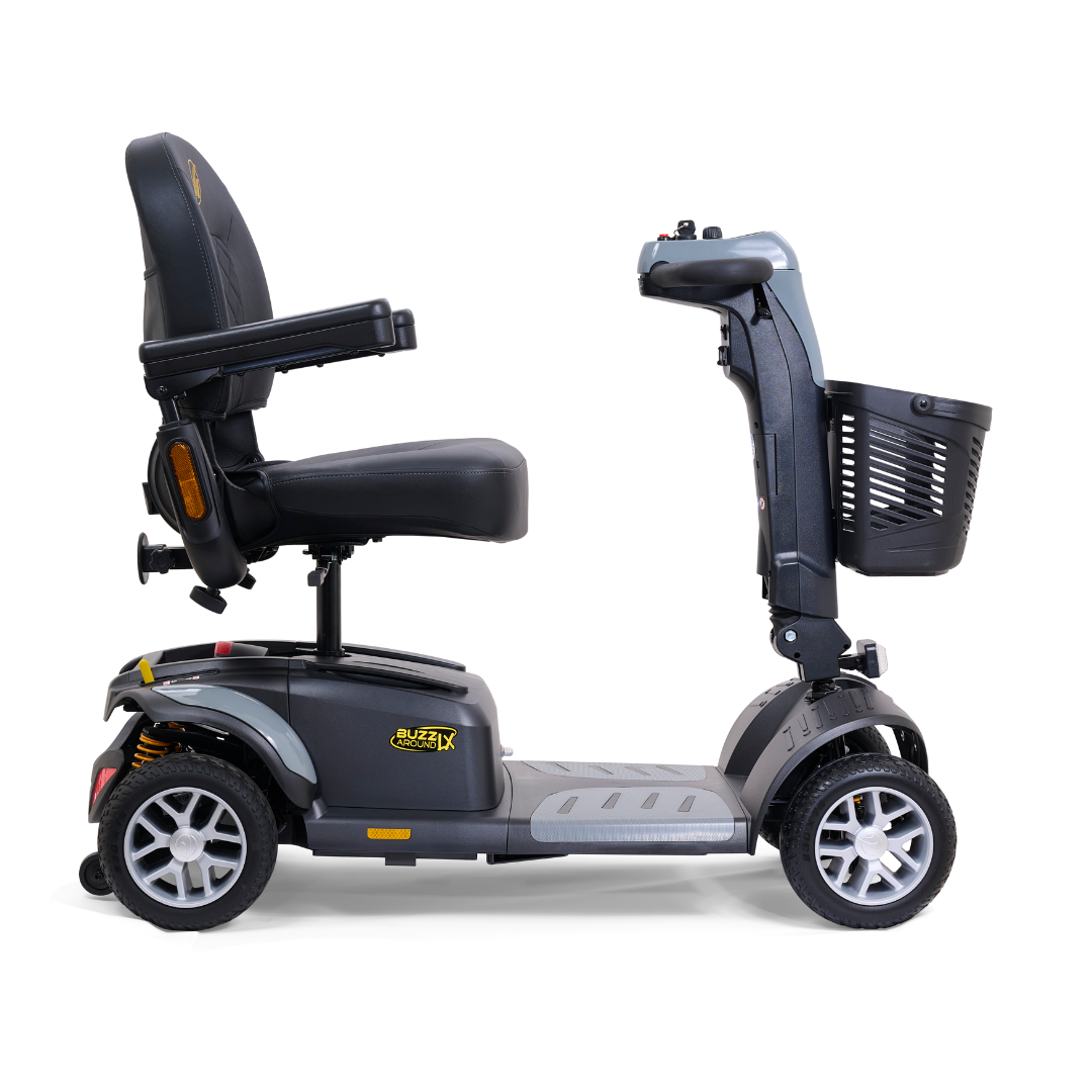 Golden Tech Buzzaround LX Extreme Luxury Full Size Travel Mobility Scooter - 4 Wheel - Gray right