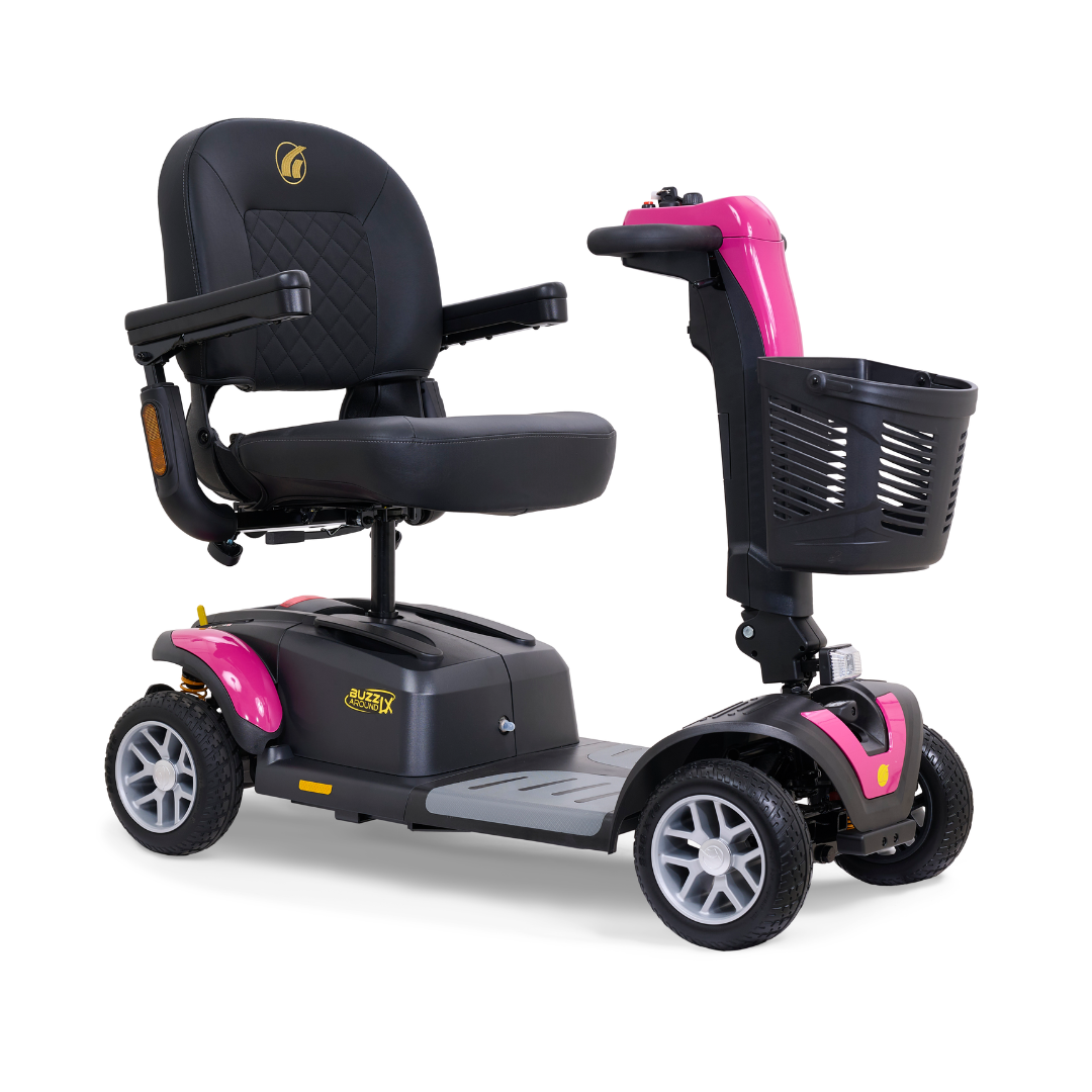 Golden Tech Buzzaround LX Extreme Luxury Full Size Travel Mobility Scooter - 4 Wheel - Pink
