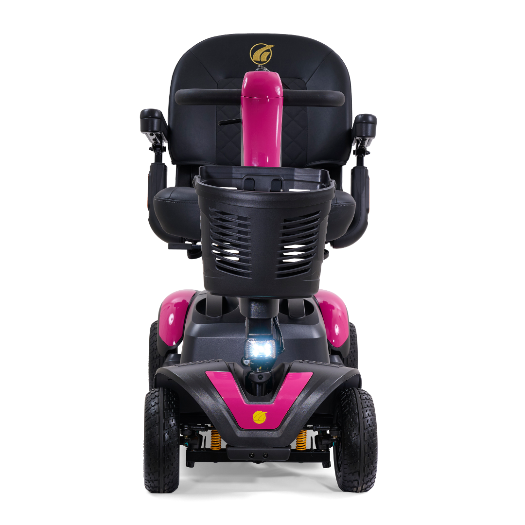 Golden Tech Buzzaround LX Extreme Luxury Full Size Travel Mobility Scooter - 4 Wheel - Pink front