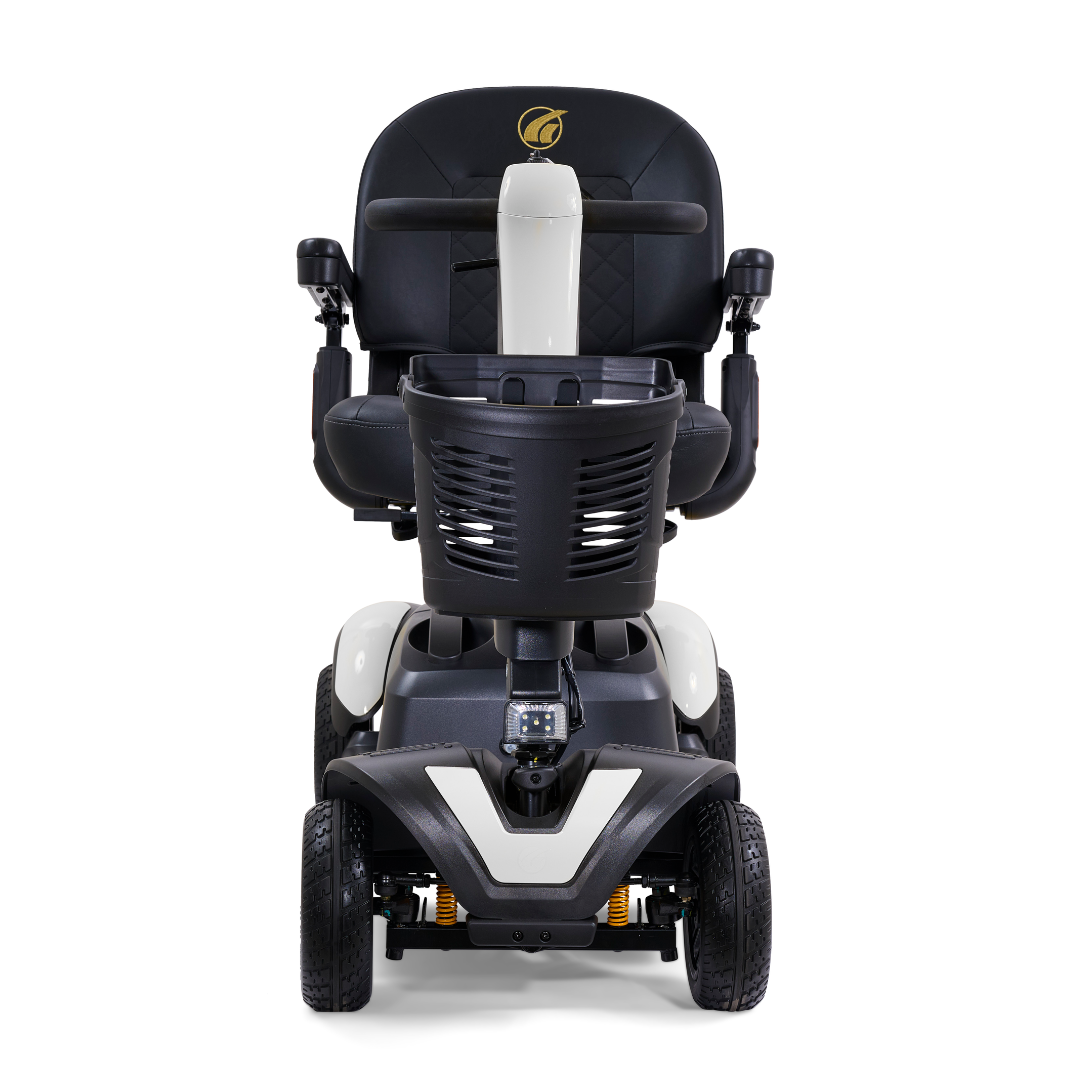 Golden Tech Buzzaround LX Extreme Luxury Full Size Travel Mobility Scooter - 4 Wheel - White front