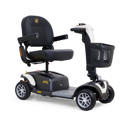 Golden Tech Buzzaround LX Extreme Luxury Full Size Travel Mobility Scooter - 4 Wheel - White front right