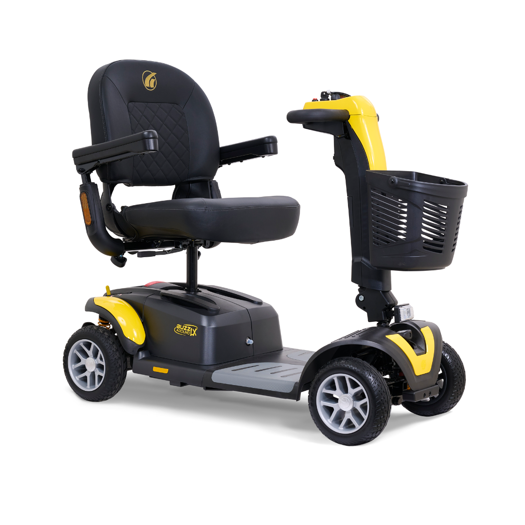Golden Tech Buzzaround LX Extreme Luxury Full Size Travel Mobility Scooter - 4 Wheel - Yellow
