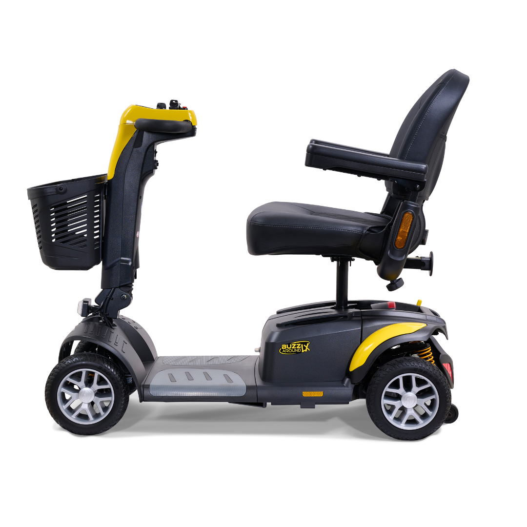 Golden Tech Buzzaround LX Extreme Luxury Full Size Travel Mobility Scooter - 4 Wheel - Yellow left