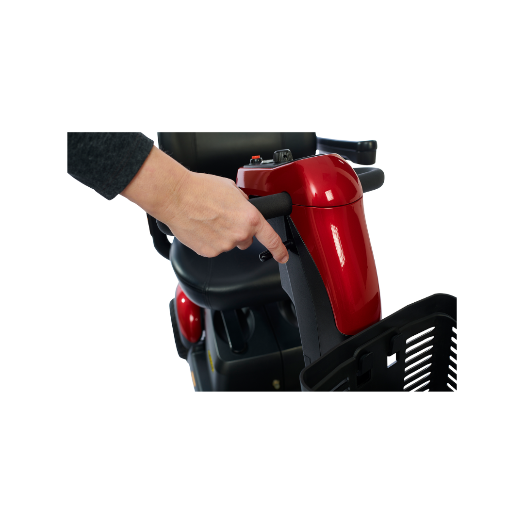 Golden Tech Buzzaround LX Extreme Luxury Full Size Travel Mobility Scooter - 4 Wheel - steering bar and storage basket