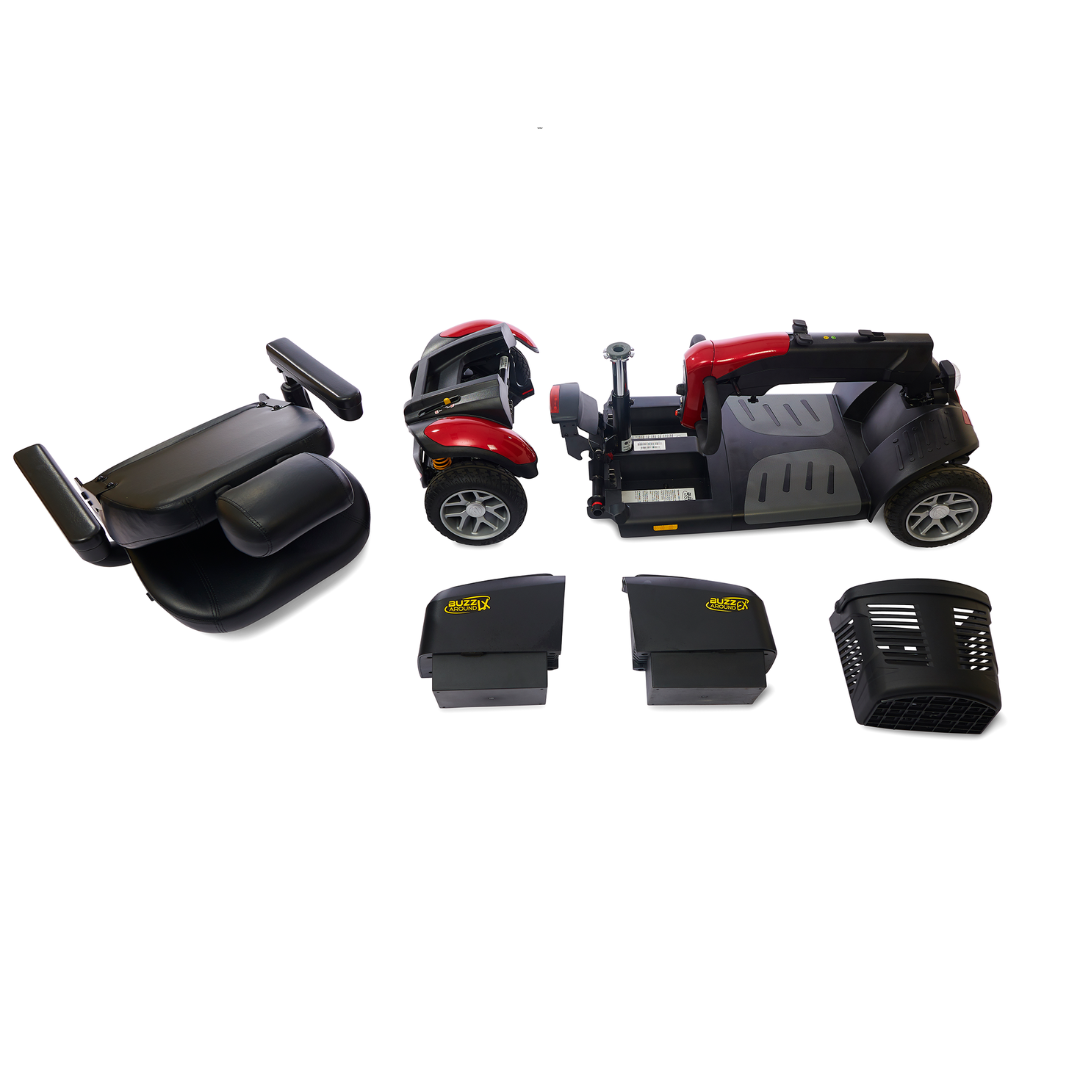 Golden Tech Buzzaround LX Extreme Luxury Full Size Travel Mobility Scooter - 4 Wheel - Disassembled