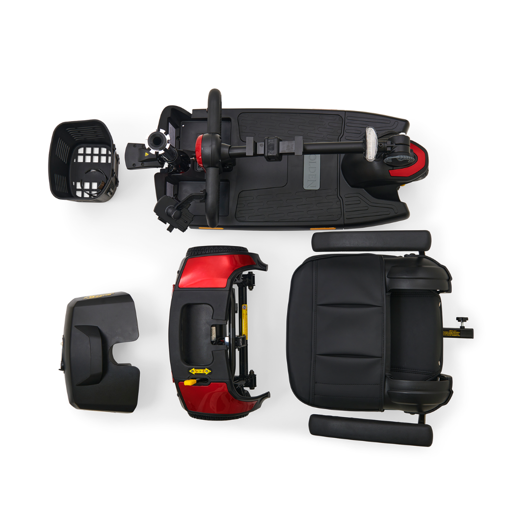 Golden Tech Buzzaround XLS-HD 3-Wheel Portable Scooter with Suspension - Disassembled
