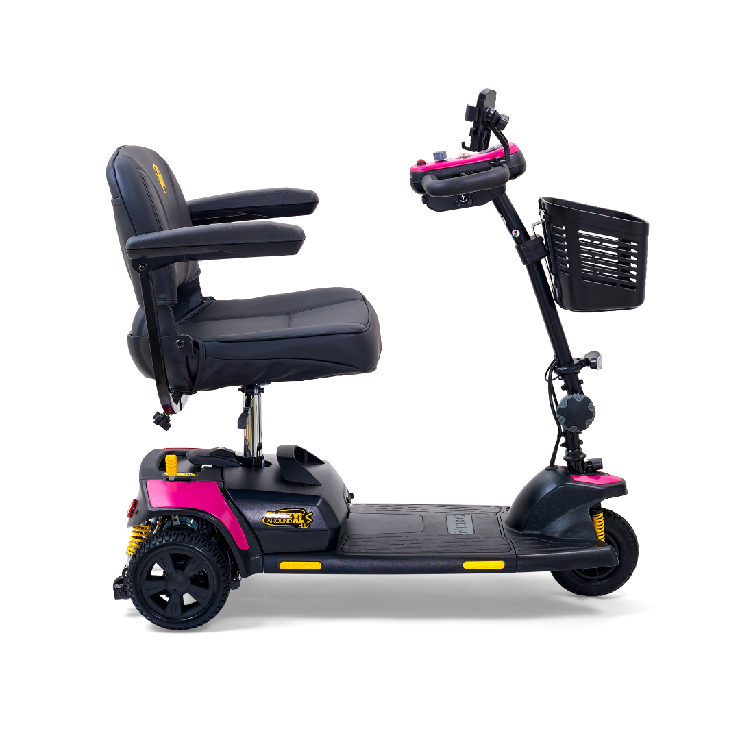 Golden Tech Buzzaround XLS-HD 3-Wheel Portable Scooter with Suspension - Orchid Pink right