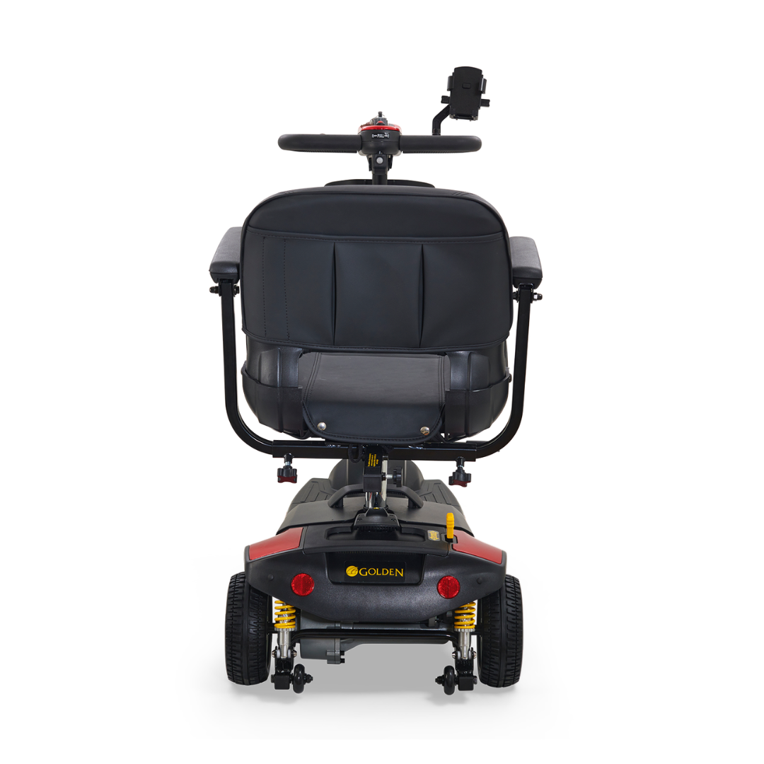 Golden Tech Buzzaround XLS-HD 3-Wheel Portable Scooter with Suspension - Red variant rear