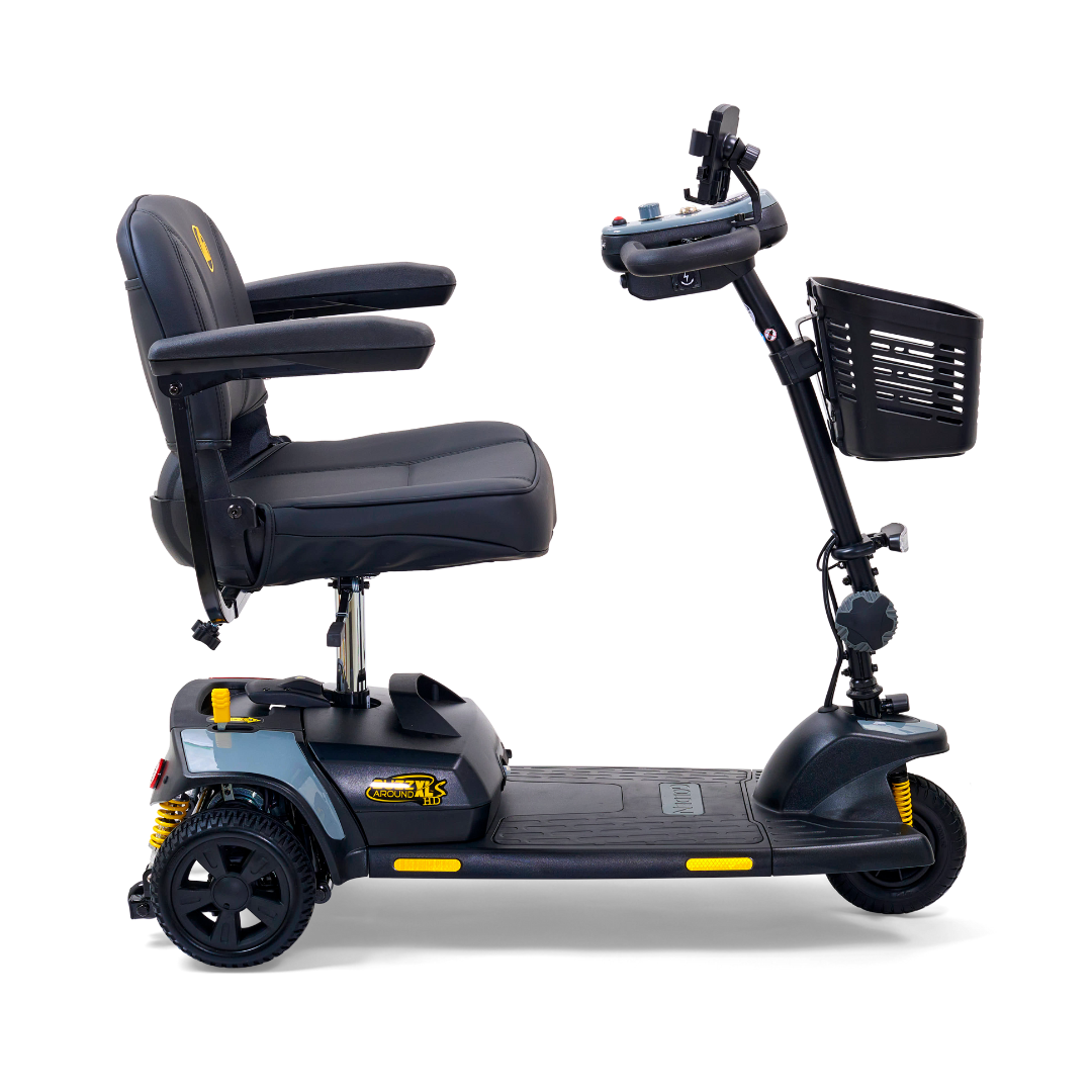 Golden Tech Buzzaround XLS-HD 3-Wheel Portable Scooter with Suspension - Stone Gray right